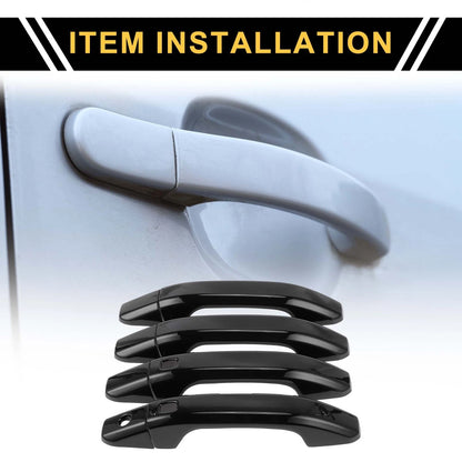 4pcs Exterior Door Handle Cover for GMC Yukon (2015 - 2023) Black