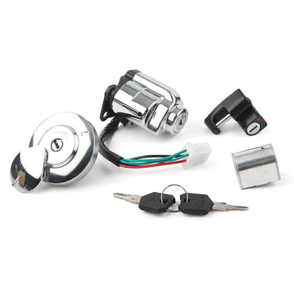 Ignition Switch Fuel Gas Cap Seat Lock Key Set for Honda VT600 Shadow (1988-2008)