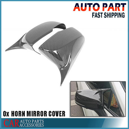 2 x Rearview Mirror Cover Caps Carbon Fiber for Toyota Highlander (2020-Present)