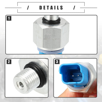Engine Oil Pressure Sensor for Ford Mondeo Mk4 (2007-2014) Metal Blue Silver Tone