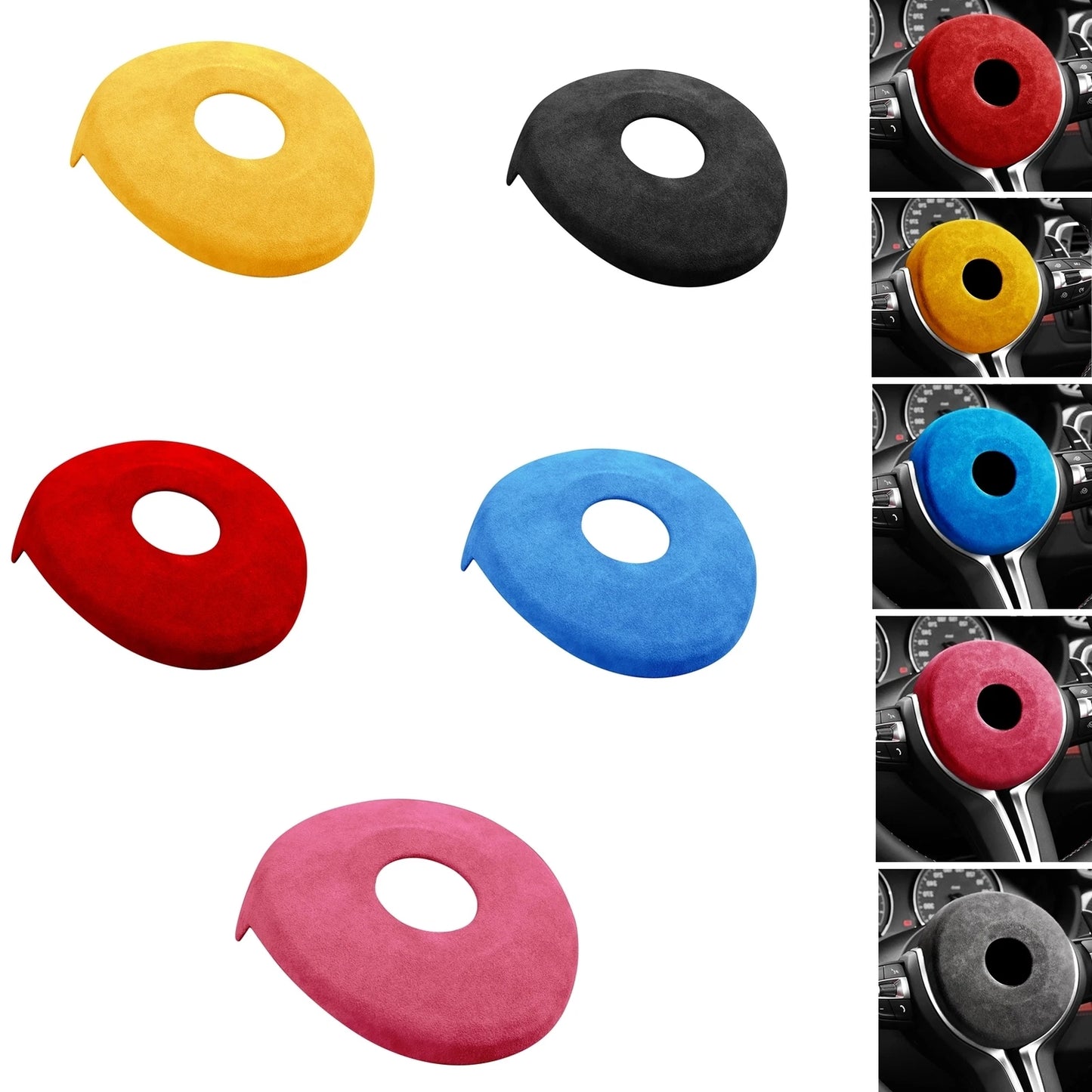 Black Leather Steering Wheel Cover for BMW M-Sport F20 F22 F30 F32 F10 (2012-2019)