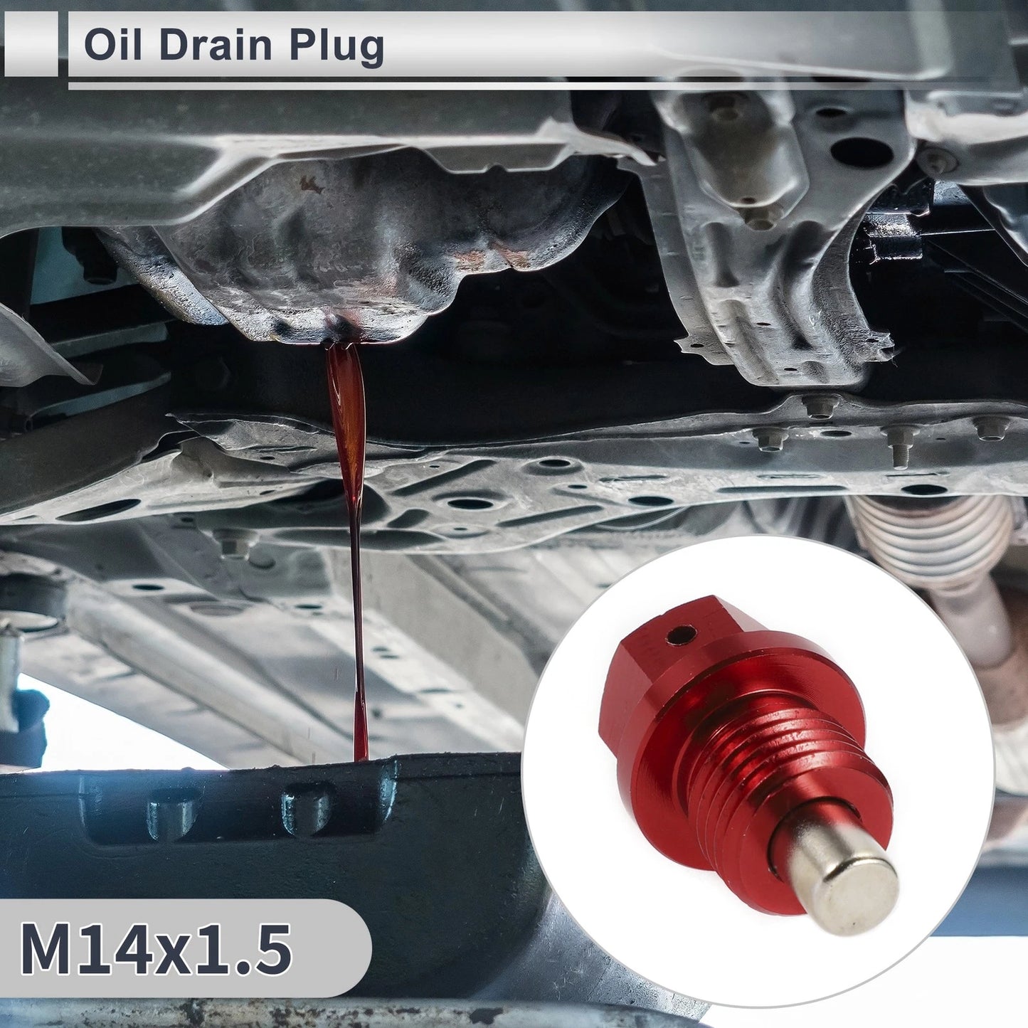 1 x M14x1.5 Engine Oil Drain Plug with Gasket for Car Motorcycle Boat