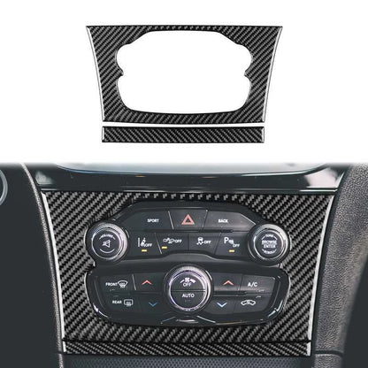 Real Carbon Fiber Console A/C Panel Cover Trim for Chrysler 300 2011-2023