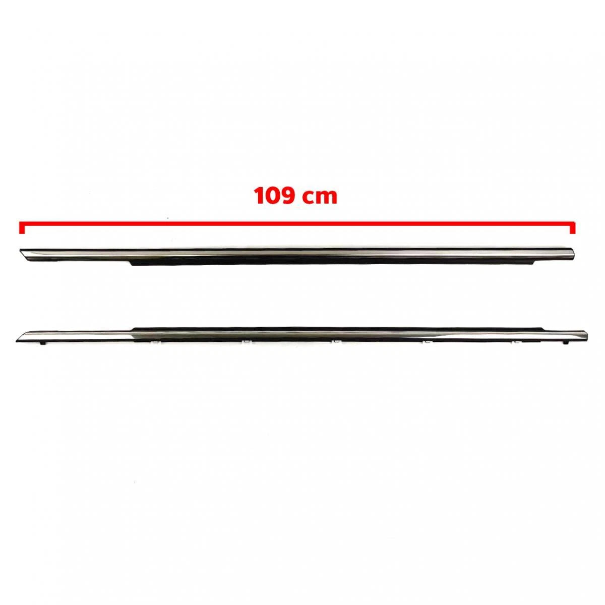 Outer Weatherstip Door Belt Front Pair Chrome Fits Toyota Camry 4D 2002-06 D09