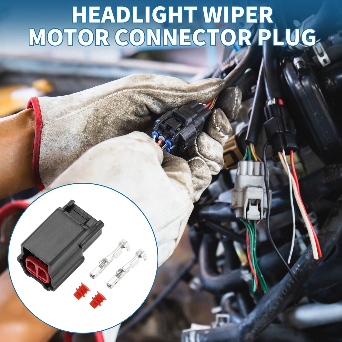 Headlight Wiper Motor Connector Plug for Toyota Lexus