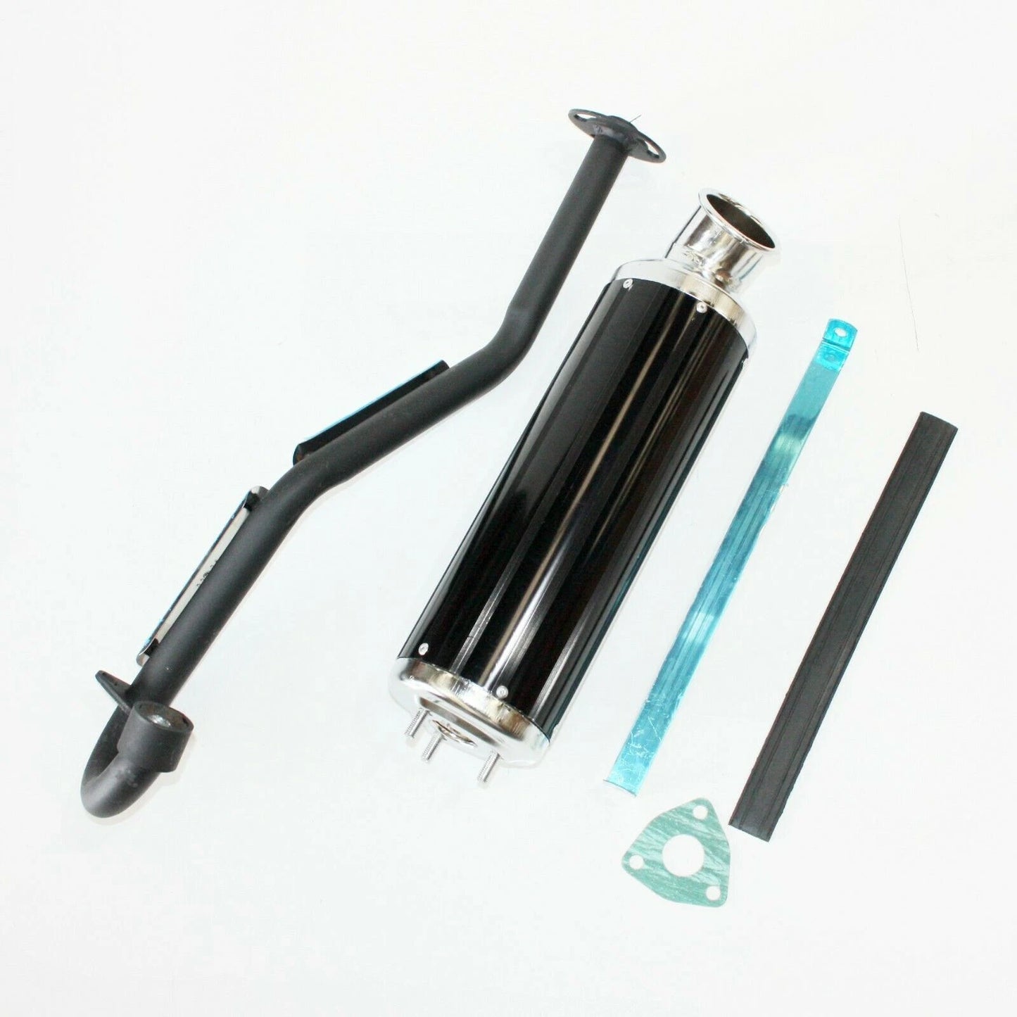 Black Alloy Exhaust Pipe Muffler for 150cc 200cc 250cc PIT Quad Dirt Bike ATV