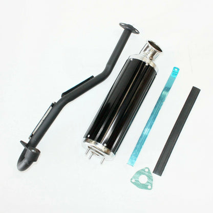 Black Alloy Exhaust Pipe Muffler for 150cc 200cc 250cc PIT Quad Dirt Bike ATV