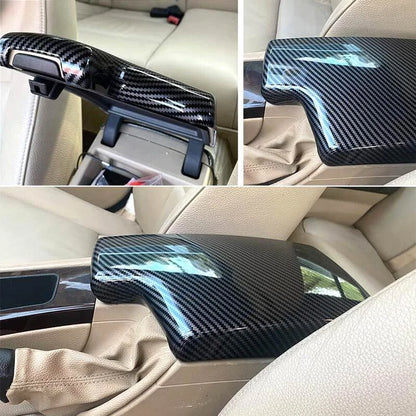 Carbon Fiber Armrest Lid Cover Trim 1x for BMW 3er (2005–2013)