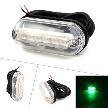 6 x 12V Waterproof Green Underwater LED Light for Marine Boat