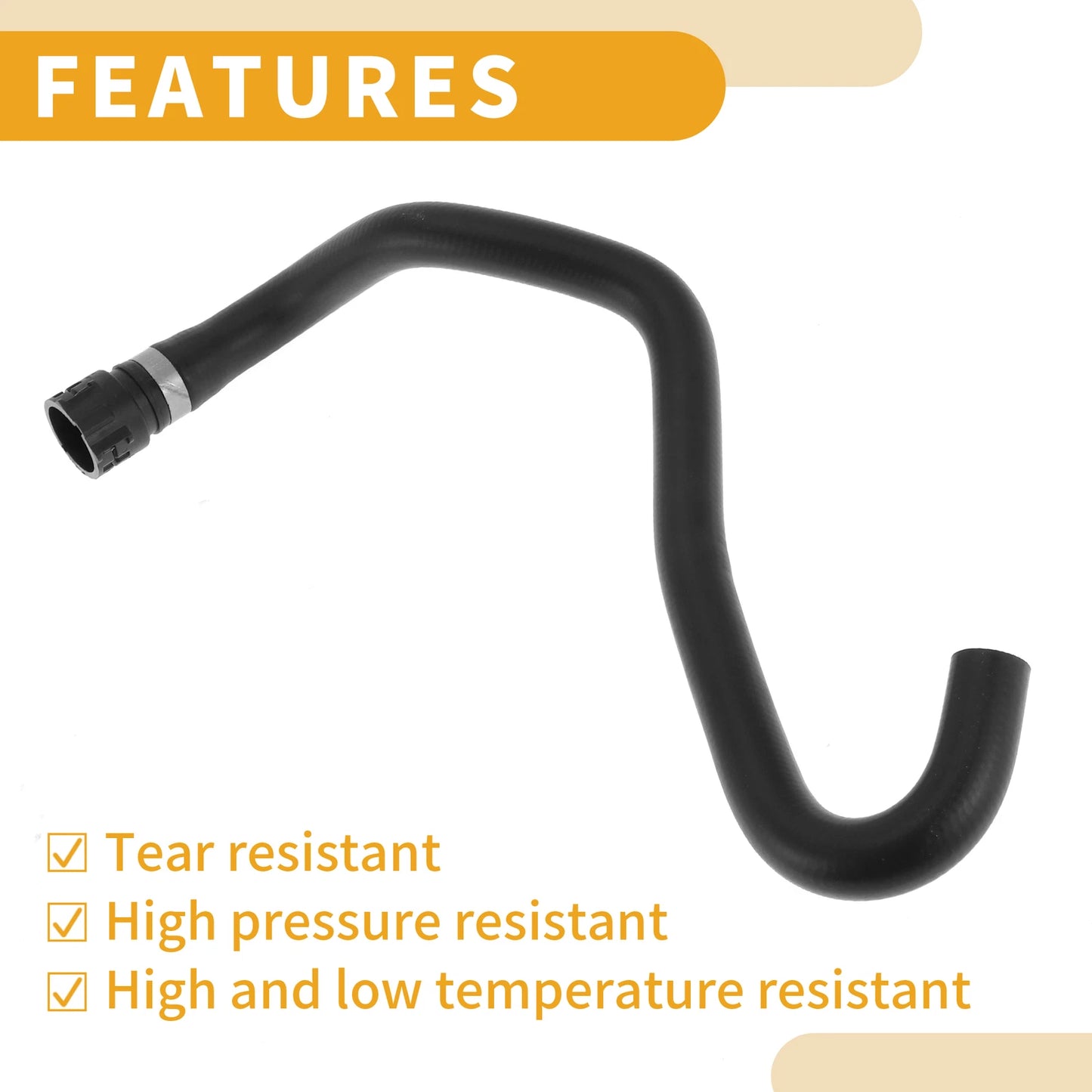 Heater Hose for BMW 3 Series E46 2000-2007 (2 x Rubber Black)