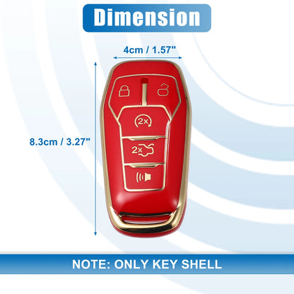 TPU Remote Key Fob Case Cover 5 Button for Ford Fusion F150 Mustang (2006-2023)
