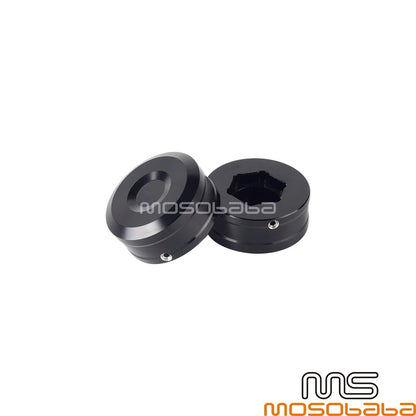 Aluminum Swingarm Pivot Bolt & Upper Fork Stem Covers for Harley Sportster S (21-23)