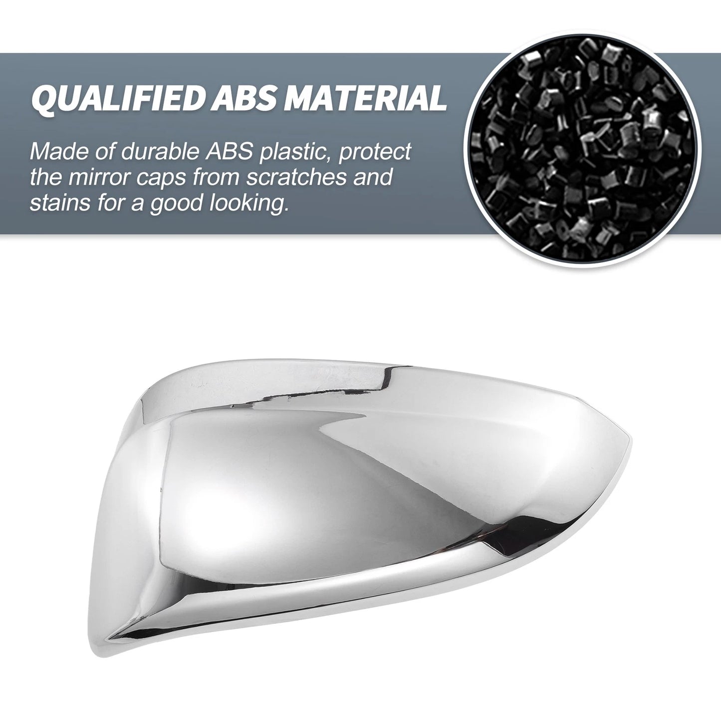 Chrome Plated Rearview Mirror Cover for Toyota HILUX (2015-2022)
