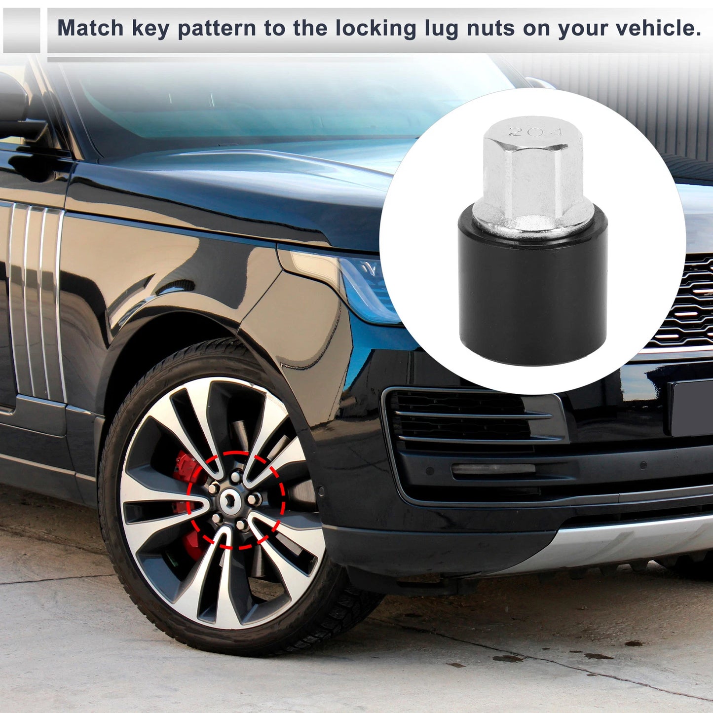 22.5ID Wheel Lock Lugnut Antitheft Key Socket for Land Rover