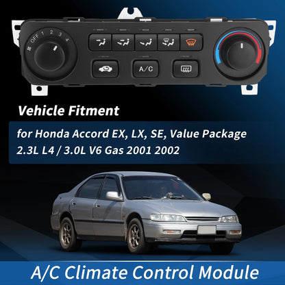 A/C Heater Climate Control Module for Honda Accord 2.3L 3.0L (2001-2002)
