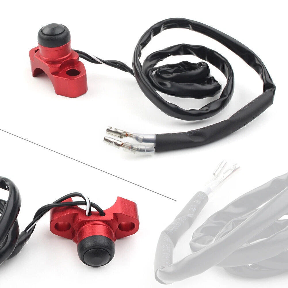 CNC Engine Stop Start Kill Switch Button for Dirt Bike Quad ATV Universal Red
