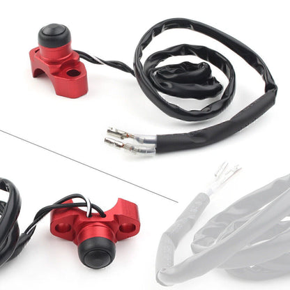 CNC Engine Stop Start Kill Switch Button for Dirt Bike Quad ATV Universal Red