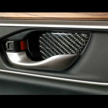 4pcs Carbon Fiber Door Dish Covers for Honda CR-V 2017-2021