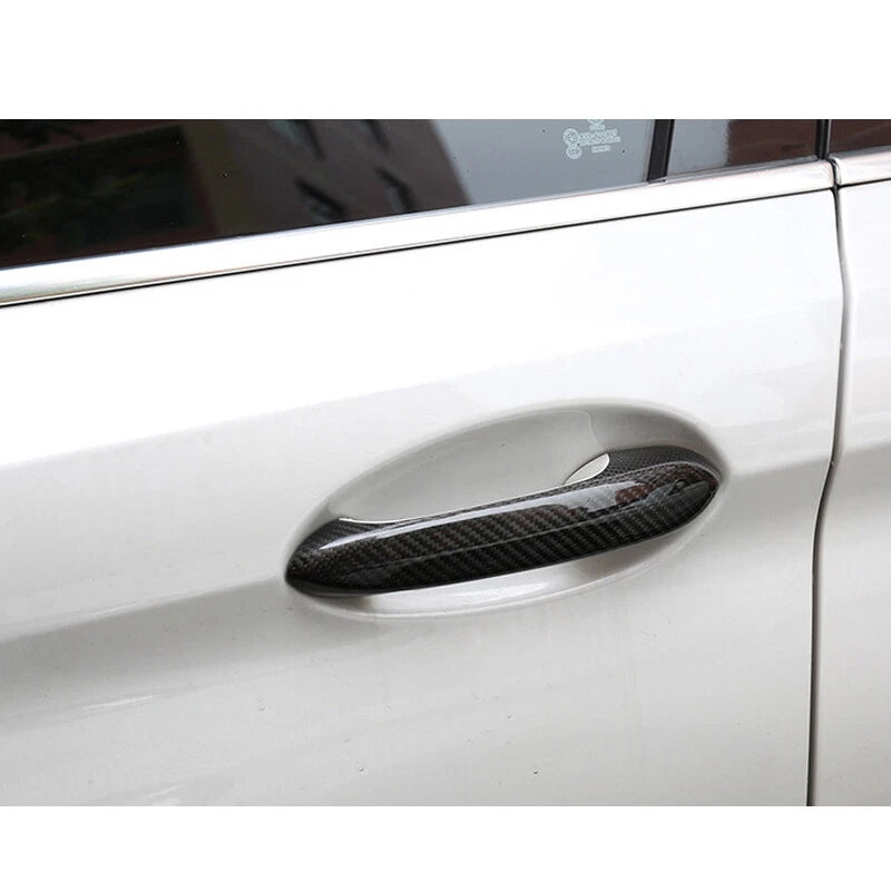 Car Carbon Fiber Outer Door Handle Cover Caps Trim fit For BMW Z4 2019-2022