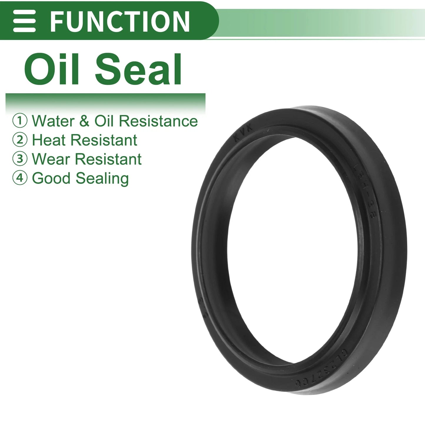 Oil Seal Rotary Shaft Seal NBR Rubber 38x46x5mm Black 5 Pcs