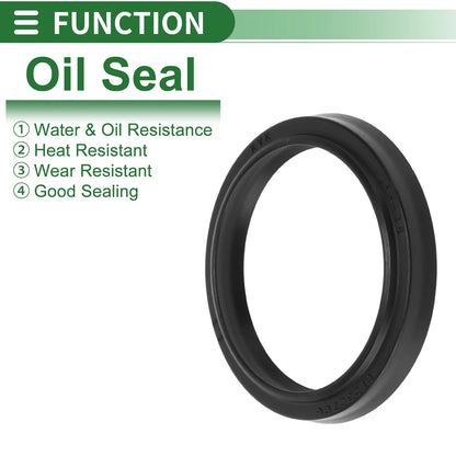 Oil Seal Rotary Shaft Seal NBR Rubber 38x46x5mm Black 5 Pcs