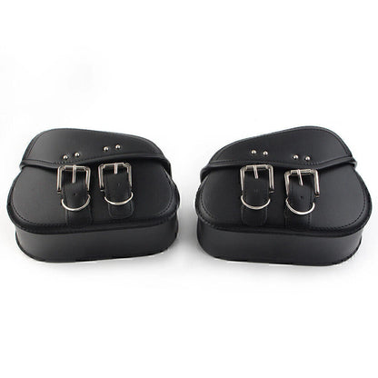 Black PU Leather Saddle Bags for Sportster Dyna Motorcycle