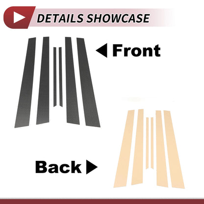 6 Pcs Door Pillar Window Trim for Mitsubishi Lancer (2008-2017)
