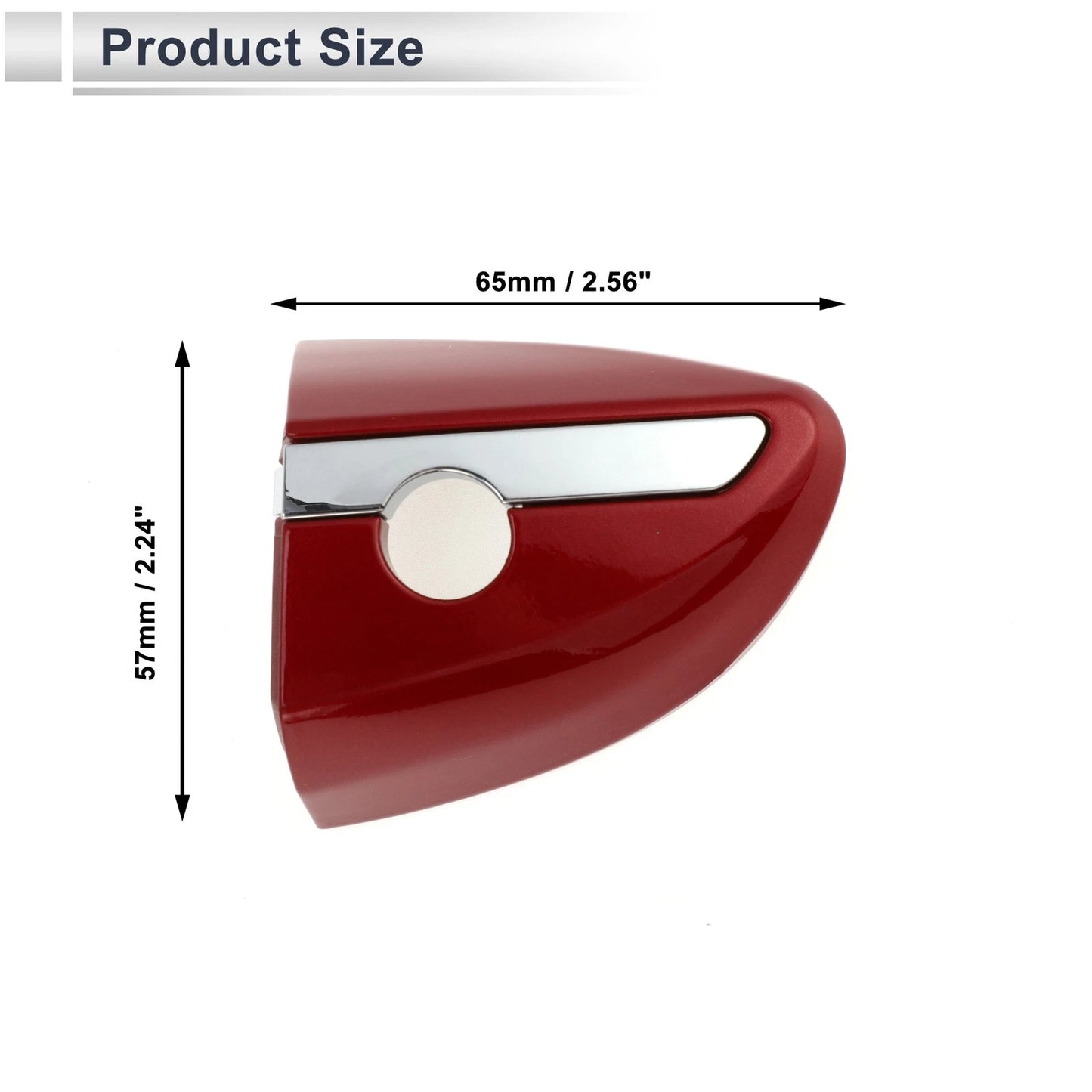 Front Left Door Handle Lock Cylinder Cover for Toyota Corolla (2014-2018) Red