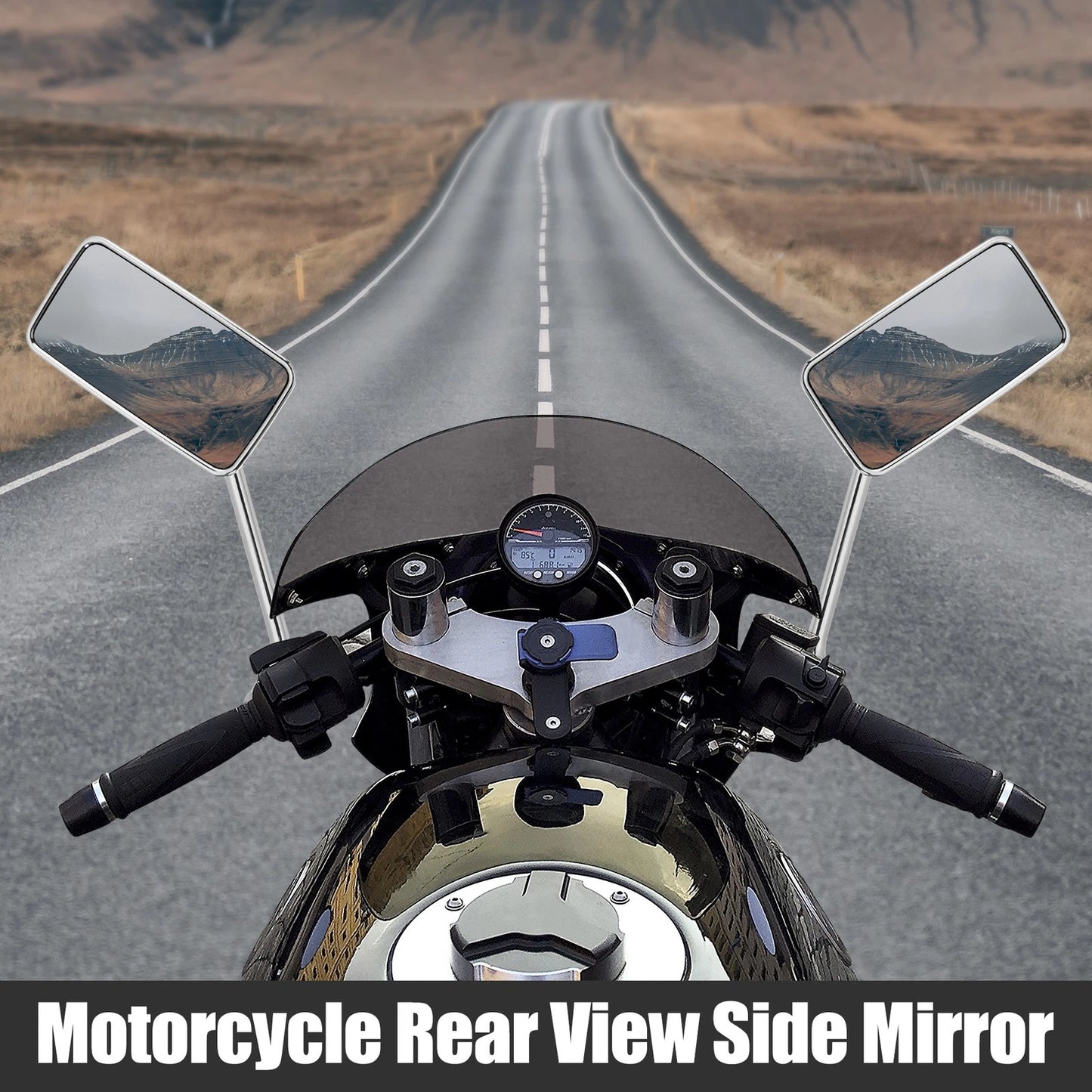 1 Pair Motorcycle M10x1.25 Screw Glass Rearview Mirror for Motorcycles