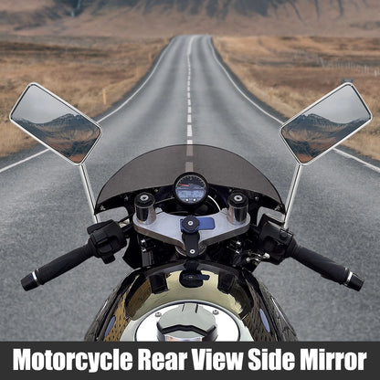 1 Pair Motorcycle M10x1.25 Screw Glass Rearview Mirror for Motorcycles