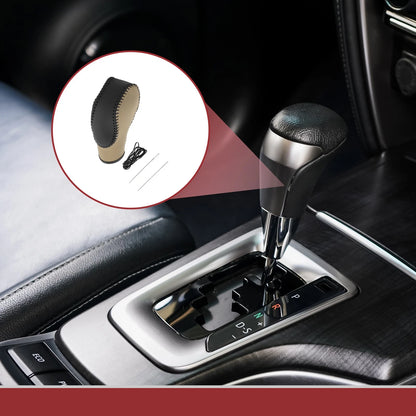 Car Gear Shift Knob Cover for Ford Fusion (2013-2016) - Beige & Black