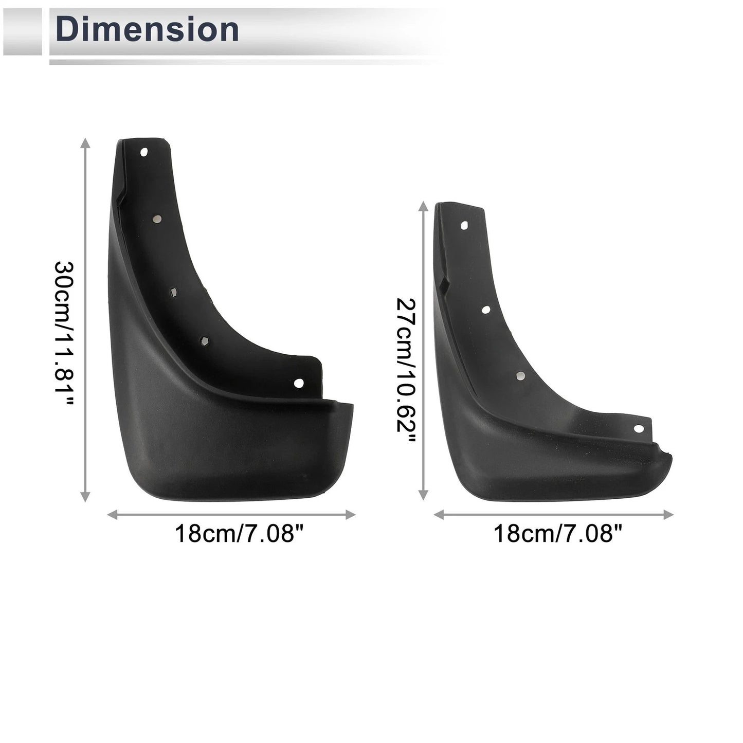 Mud Flaps Splash Guards for Volvo S40 Sport (2008-2012)