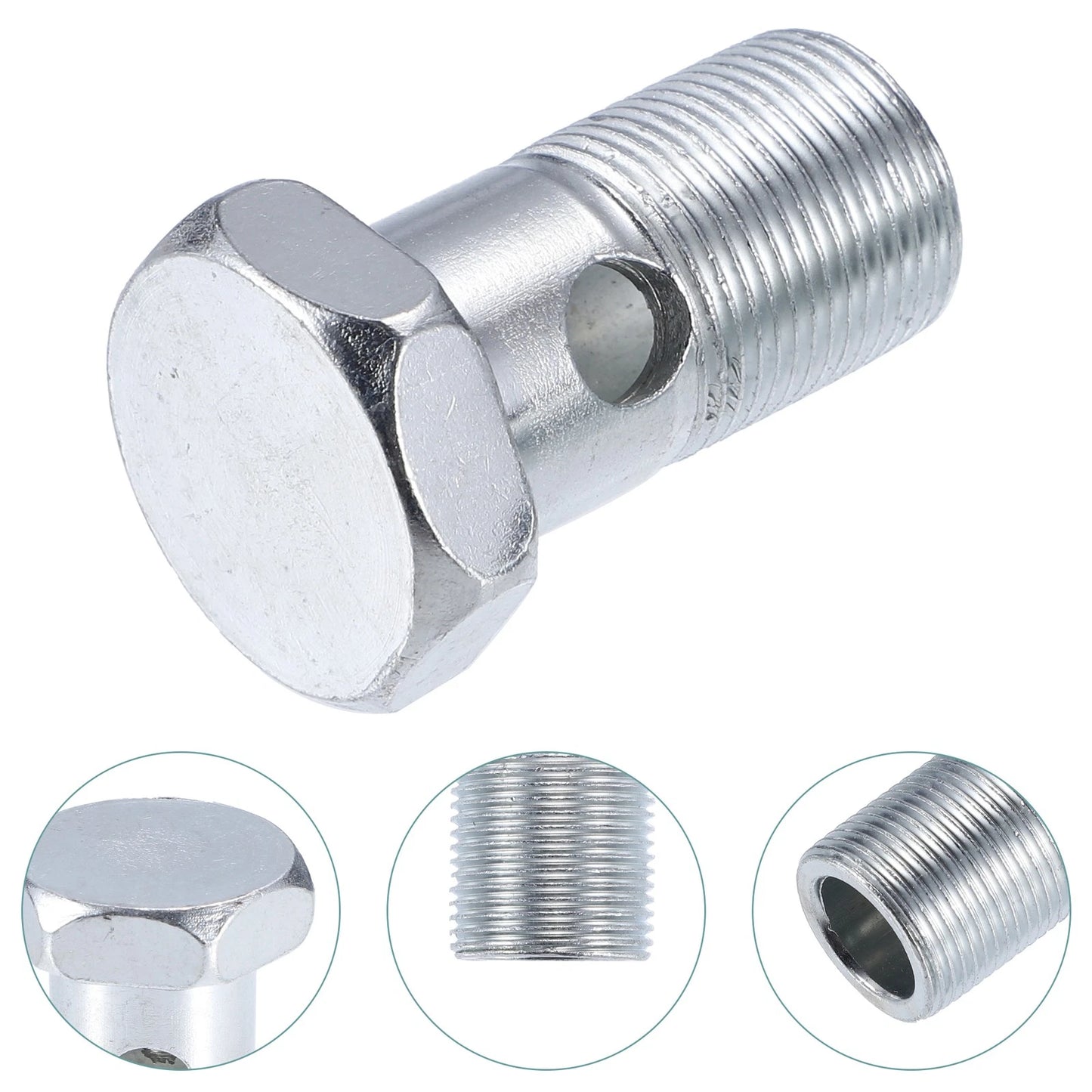2 x M22x1.5 49mm Hollow Screws with Washers, Metric Thread