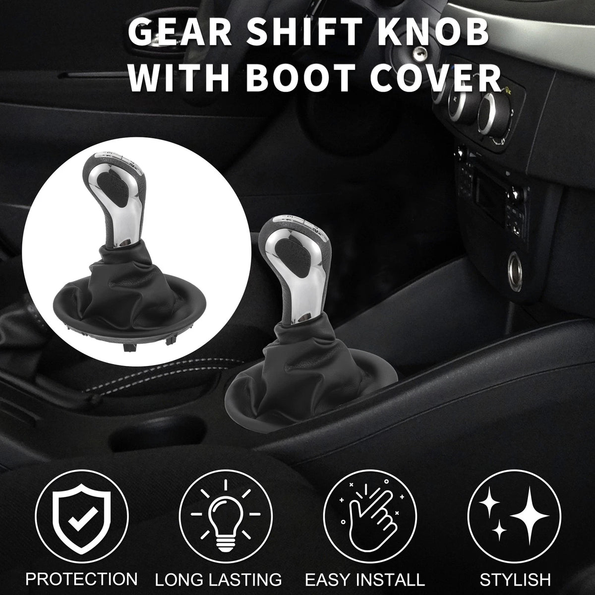 5 Speed Gear Shift Knob & Cover for Peugeot Partner (2008-2022)