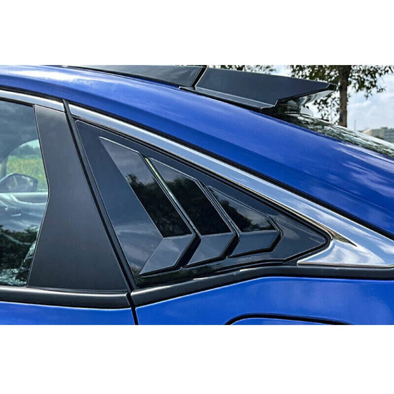 Gloss Black Side Window Louver Shutter Covers for Honda Civic Hatchback (2022-2023)