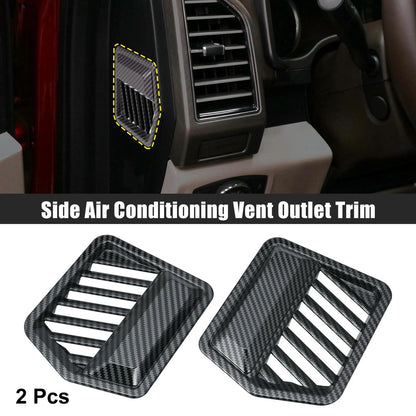 2 x ABS Car Side Air Conditioning Vent Outlet Trim for Ford F-150 (2015-2019)