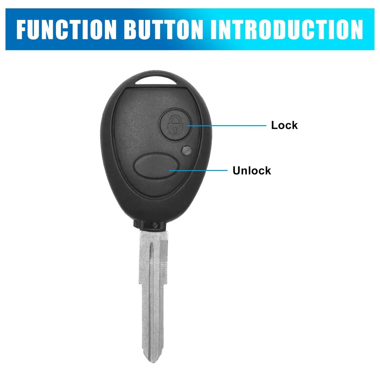 Key Shell Case for Land Rover Discovery (1999-2004)  Button