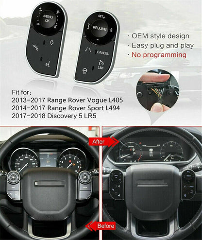 Steering Wheel Control Switch Buttons for Range Rover L405, Discovery 5 (2013-2023)