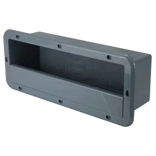 Boat Side Pocket Holder Rectangular Can-SB Horizontal Flush Mount Grey