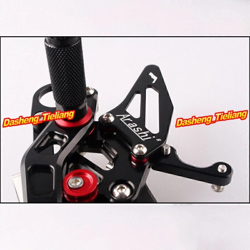 Black Adjustable Rearset Footpeg Set for BMW S1000RR (2010-2013)