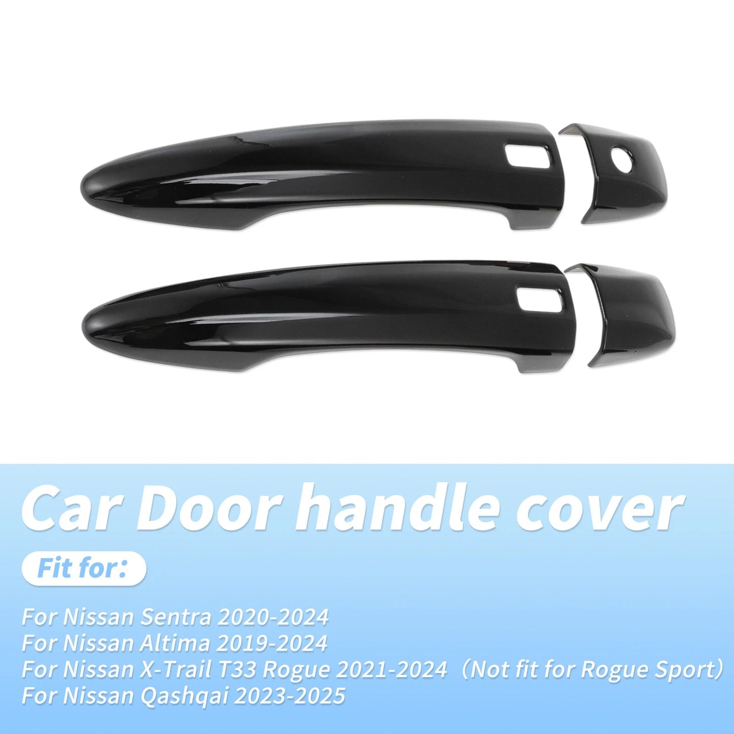 Glossy Black Door Handle Cover for Nissan Sentra Altima X-Trail