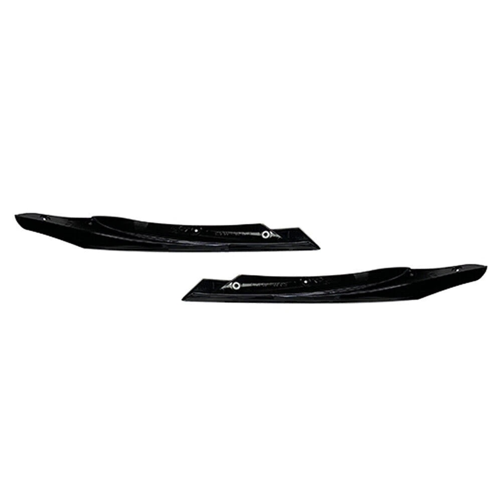 Black ABS Front Lip Spoiler Fins for Mercedes Benz A-Class (2016-2018)