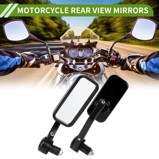Rear View Mirrors / 1 Set / M8 Square Black Aluminum Plastic for Motorcycle
