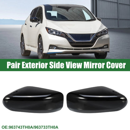Gloss Black Left Right Rearview Mirror Covers for Nissan Altima (2013-2018)