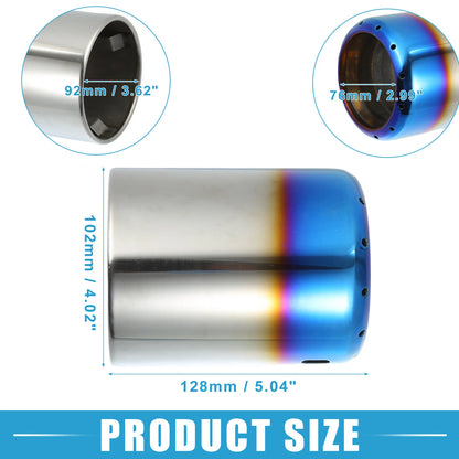 Stainless Steel Exhaust Tip for Mazda 6 2013-2017 Silver Blue