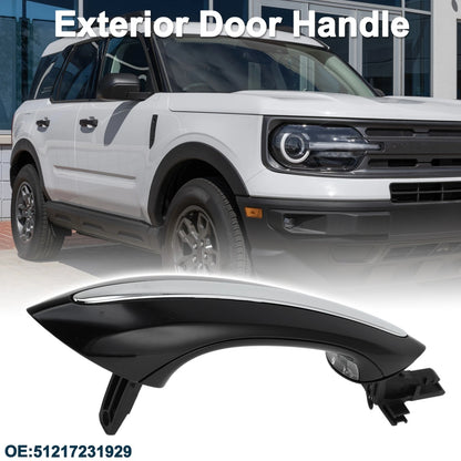 Exterior Door Handle for BMW F07 F10 (2010-2017) Rear Left Black Silver Tone