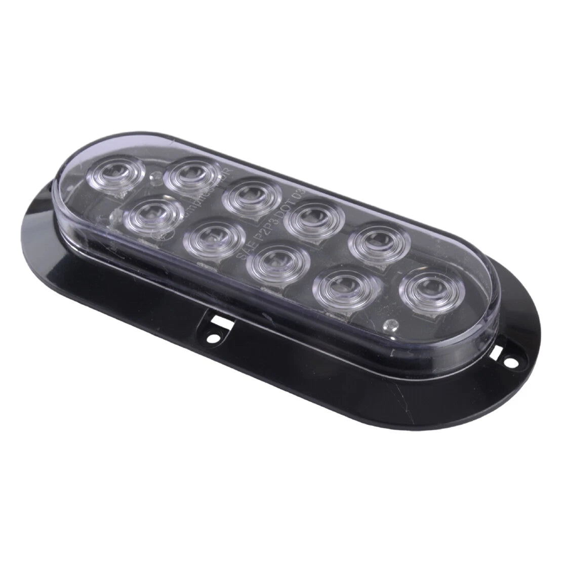 Oval White Trailer Lights 10 LED Sealed Stop Turn Tail for Truck