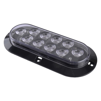Oval White Trailer Lights 10 LED Sealed Stop Turn Tail for Truck