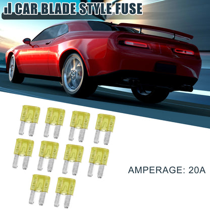 Fuses / 10pcs 20A / Car Mini Blade Fuses for Boat Truck RV SUV Motorcycle