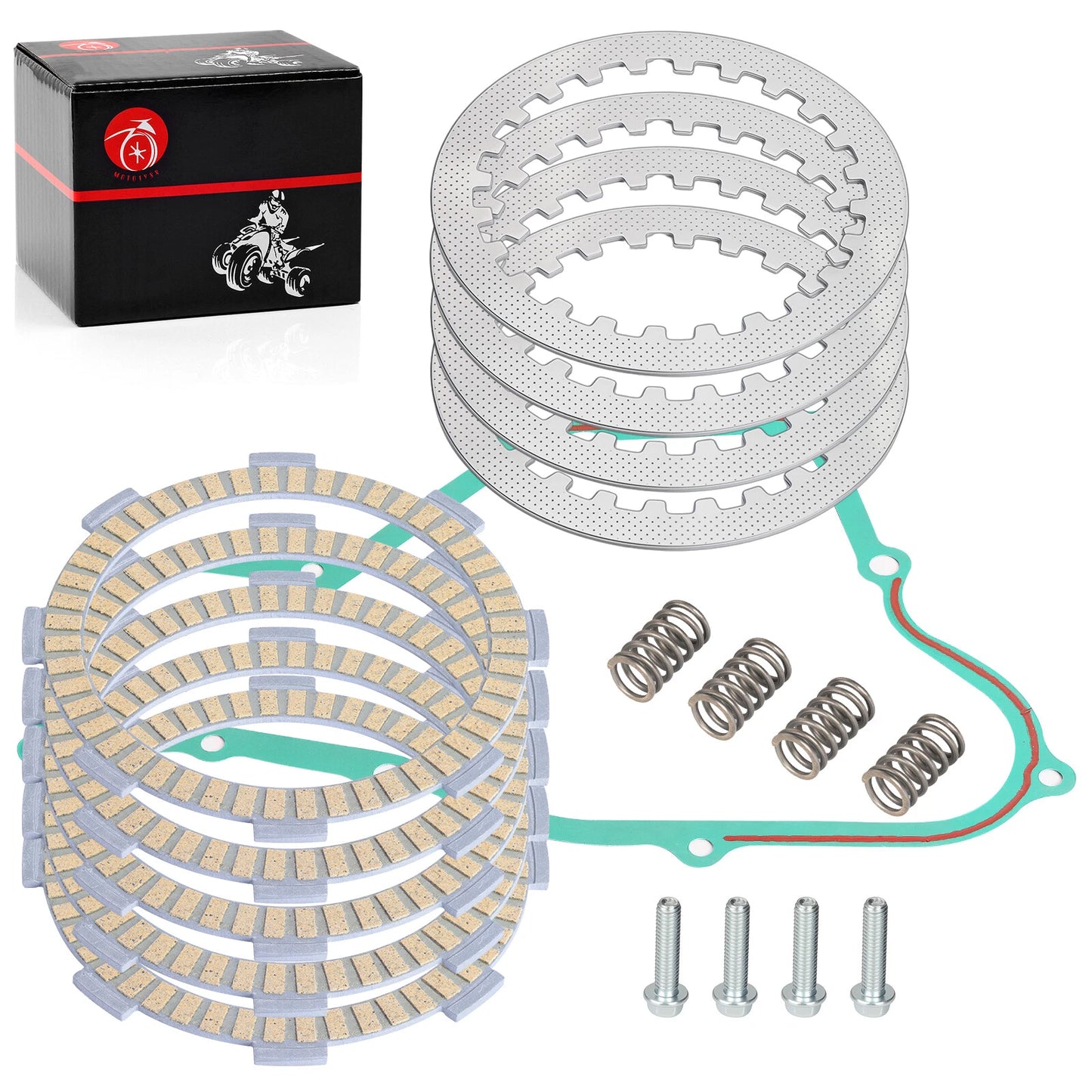 Clutch Friction Steel Plates w/ Gasket for Honda CR80/85 R RB (1983–2007)